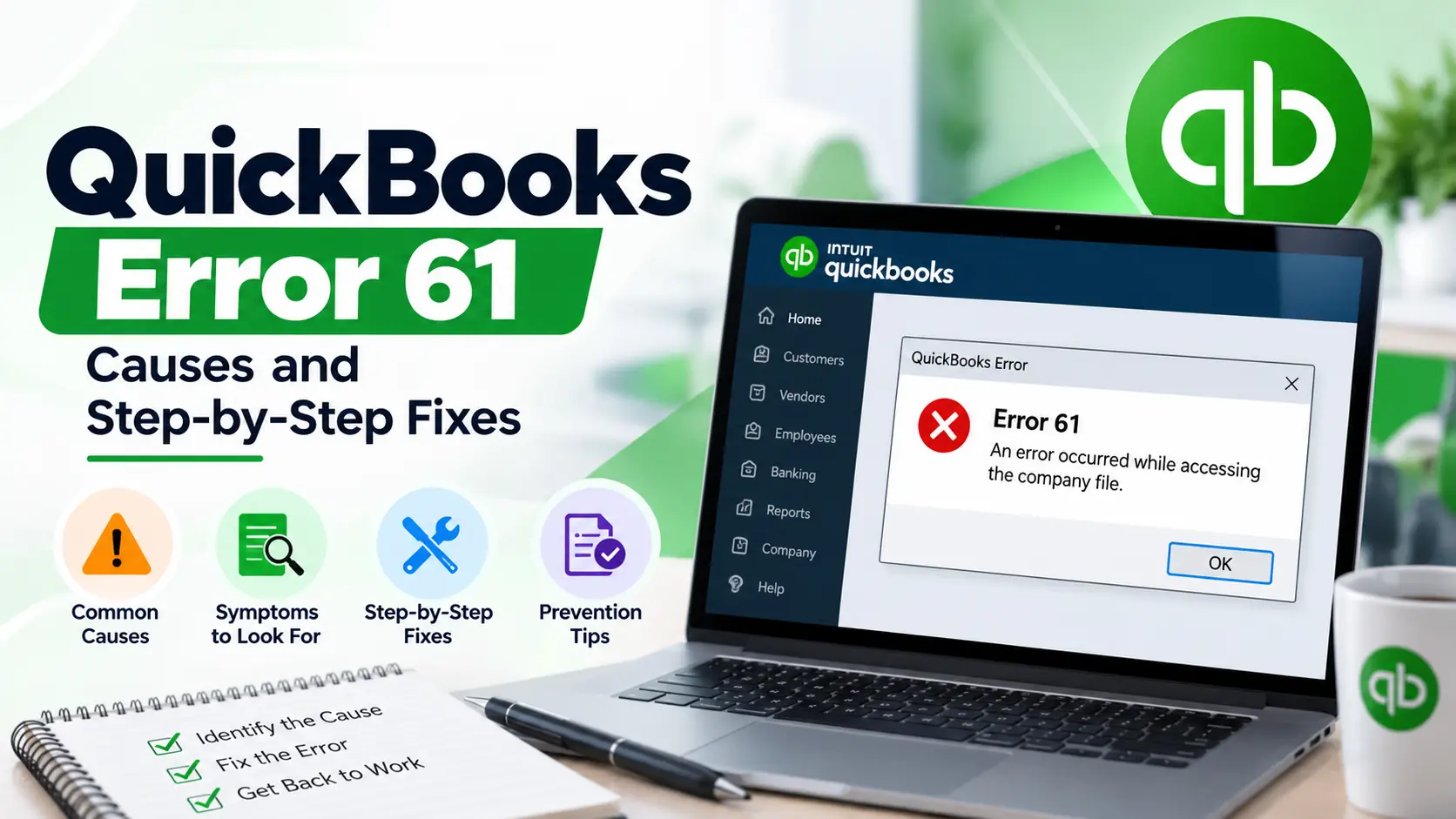 QuickBooks Error 61: Causes and Step-by-Step Fixes