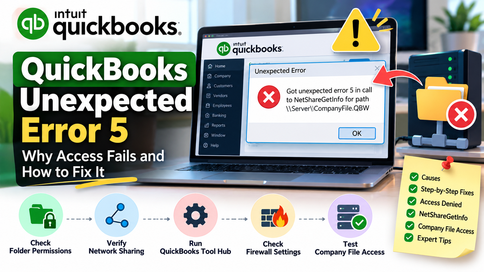 QuickBooks Unexpected Error 5: Why Access Fails and How to Fix It